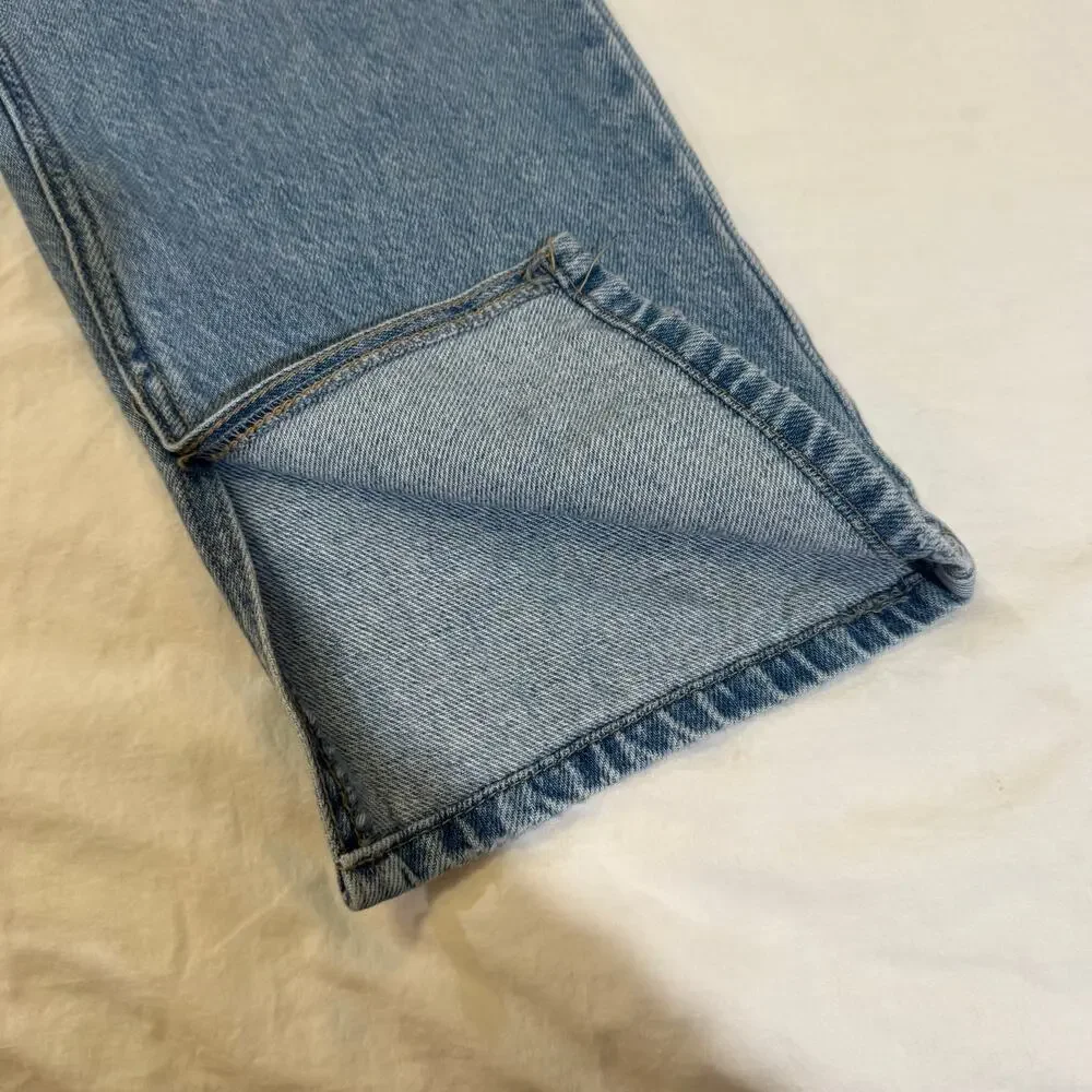 House of Harlow 1960 Button Fly Split Hem Straight Leg Jean 30